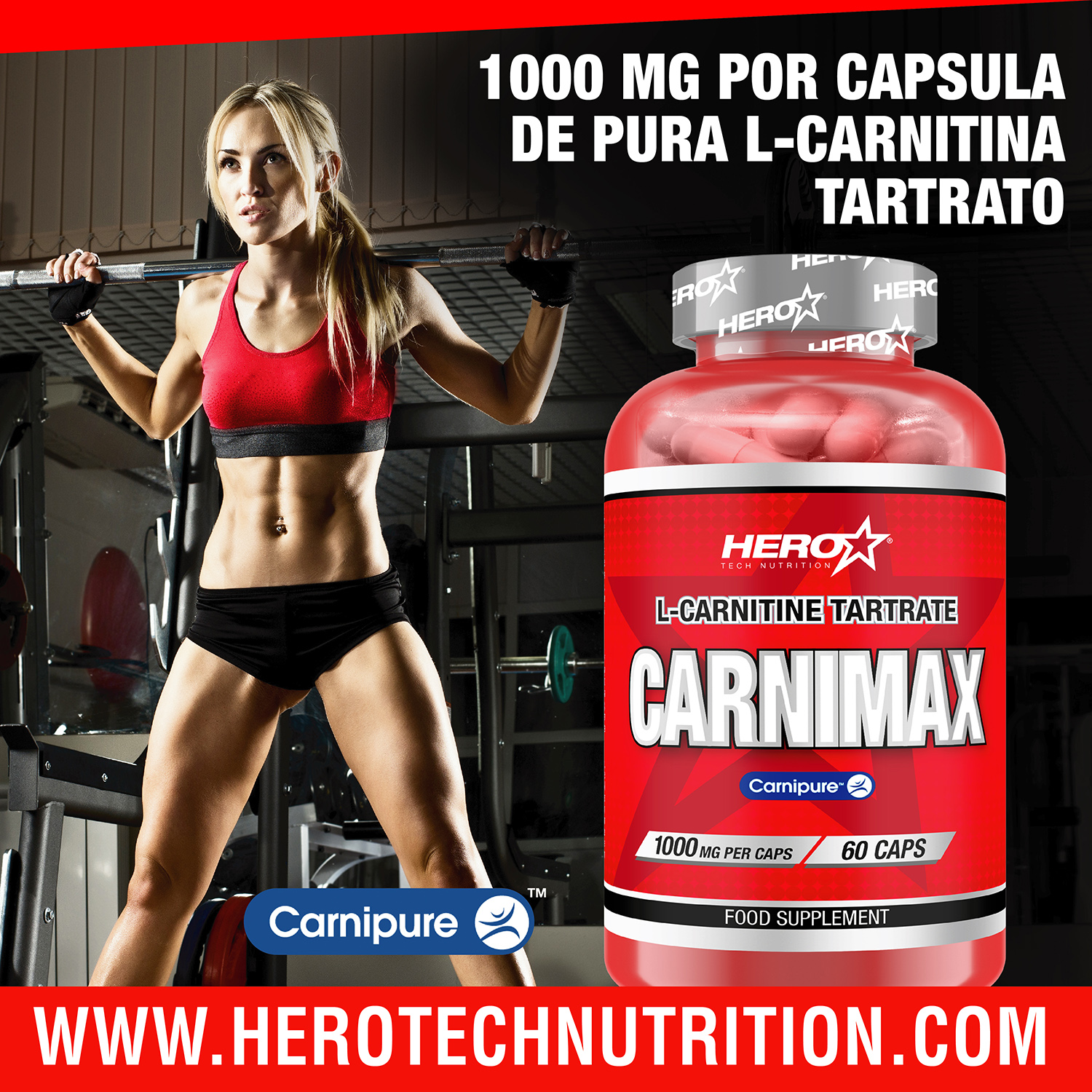 CARNIMAX CARNITINA HERO TECH NUTRITION herotechnutrition